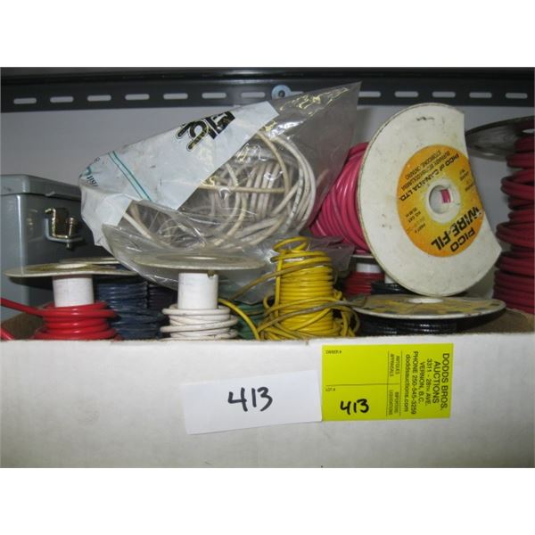 BOX OF 20 PART ROLLS OF 18GA SINGLE CONDUCTOR COLORED CONTROL WIRE