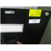 Image 2 : STAPLES 4 DRAWER BLACK FILE CABINET