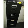 Image 1 : STAPLES 4 DRAWER VERTICLE BLACK FILE CABINET