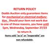 Image 1 : RETURN POLICY