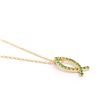 Image 2 : Plated 18KT Yellow Gold 1.02ctw Green Agate Pendant with Chain