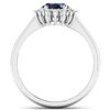 Image 4 : 14KT White Gold 2.10ct Blue Sapphire and Diamond Ring