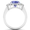 Image 4 : 14KT White Gold 3.43ct Tanzanite and Diamond Ring