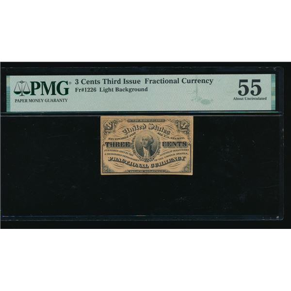 3 Cent Third Issue Fractional PMG 55