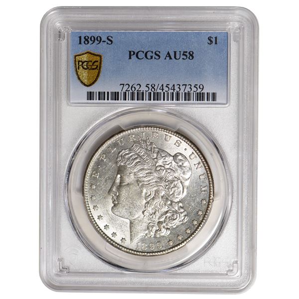 1899-S $1 Morgan Silver Dollar PCGS AU58