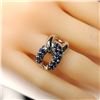 Image 7 : Intimate Interlocking Loops Blue Sapphire Ring