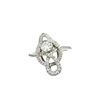 Image 1 : "Orianne" Swirling Freeform Diamond Ring Platinum