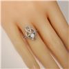 Image 3 : "Orianne" Swirling Freeform Diamond Ring Platinum