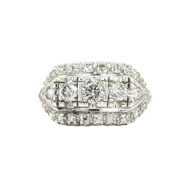 Diamond Dinner Ring Modern with Vintage Flair