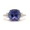Image 2 : Tanzanite and Diamond Cathedral Ring