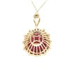 Image 3 : Big and Bold Ruby and Diamond Necklace
