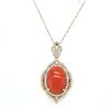 Image 1 : Timelessly Beautiful Coral and Diamond Necklace