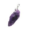 Image 3 : Hand-Carved Amethyst Figural Pendant with Diamonds