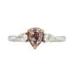 Image 1 : GIA Graded Fancy Colored Pear-Shaped Diamond Ring