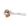 Image 2 : GIA Graded Fancy Colored Pear-Shaped Diamond Ring