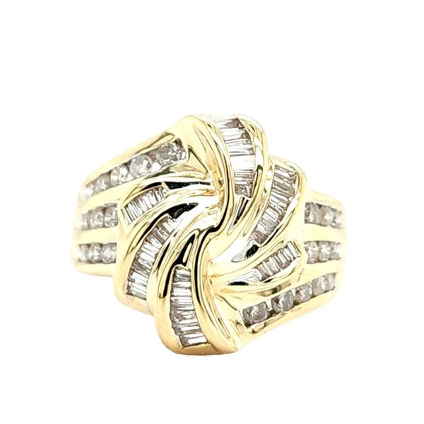 Original Samuel Aaron Diamond Pinwheel Bow Ring