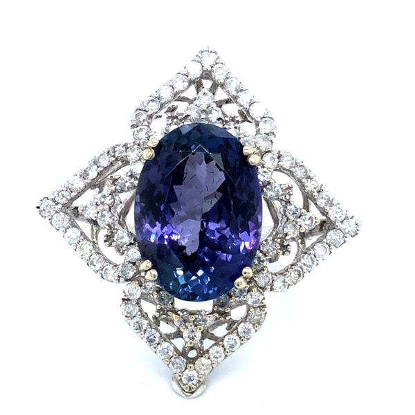 True-Love Tanzanite and Diamond Flower Ring