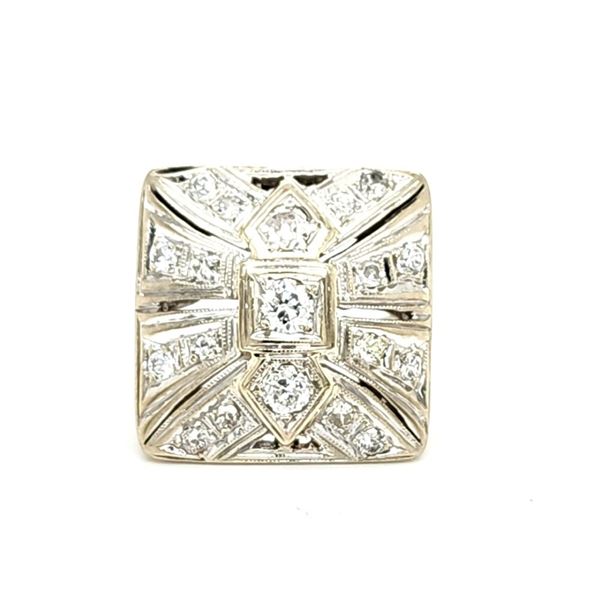 Antique Art-Deco Diamond Square-Top Ring