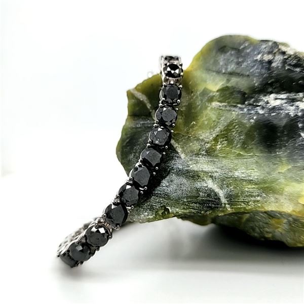 Black Ice Eternity Bracelet - Genuine Black Diamonds