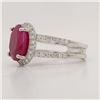 Image 2 : GIA Certified Unheated Ruby and Diamond Ring PLAT