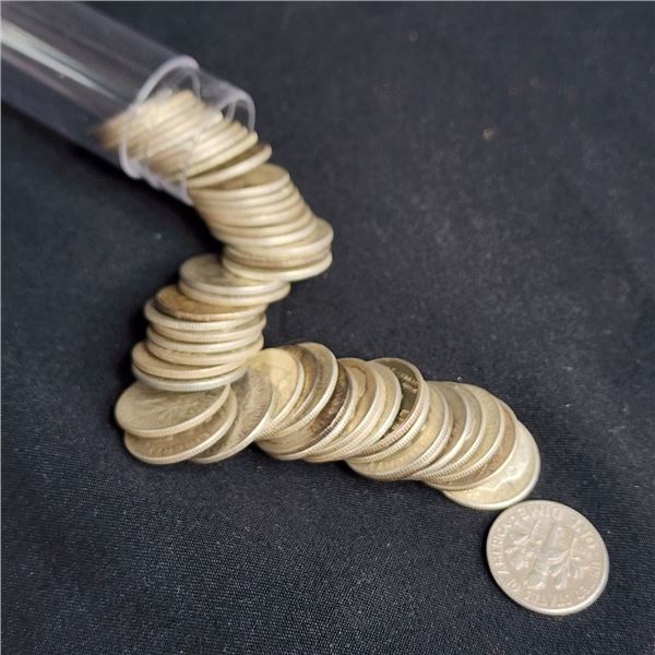50 Count Roll of Silver Roosevelt Dimes