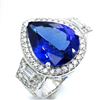 Image 3 : Bold Tanzanite and Mixed-Cut Diamond Ring