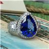 Image 9 : Bold Tanzanite and Mixed-Cut Diamond Ring