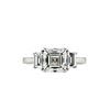 Image 1 : Exquisite Emerald & Trapezoid-Cut Diamond Ring GIA