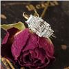 Image 3 : Exquisite Emerald & Trapezoid-Cut Diamond Ring GIA