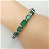 Image 8 : Platinum and Emerald Bracelet VERY LOW RESERVE