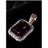 Image 3 : Rhodalite Garnet and Diamond Pendant With Fabulous Color