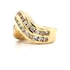 Image 2 : Channel-Set Diamond Swirled Ribbon Ring