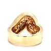 Image 3 : Channel-Set Diamond Swirled Ribbon Ring