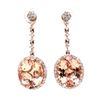 Image 1 : Dangling Morganite and Diamond Earrings