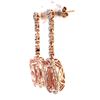 Image 2 : Dangling Morganite and Diamond Earrings