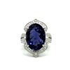 Image 4 : Impressive Iolite and Ornate Diamond Halo Ring