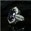 Image 6 : Impressive Iolite and Ornate Diamond Halo Ring