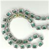 Image 2 : Enchanting Emerald and Diamond Eternity Necklace