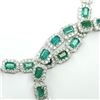 Image 3 : Enchanting Emerald and Diamond Eternity Necklace