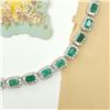 Image 8 : Enchanting Emerald and Diamond Eternity Necklace