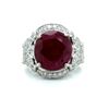 Image 4 : GIA African Ruby and Diamond Designer Ring PLT