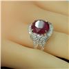 Image 7 : GIA African Ruby and Diamond Designer Ring PLT