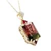 Image 2 : Watermelon Tourmaline, Ruby, and Diamond Necklace