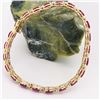 Image 2 : Oval Ruby Eternity Bracelet with Diamond Accent