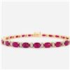 Image 3 : Oval Ruby Eternity Bracelet with Diamond Accent