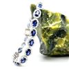 Image 1 : Blue Sapphire and Diamond Eternity Bracelet
