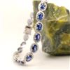 Image 2 : Blue Sapphire and Diamond Eternity Bracelet