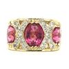 Image 1 : Crafted Pink Tourmaline and Diamond Trinity Ring