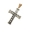 Image 4 : Round and Baguette Diamond Cross Pendant