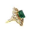 Image 2 : Emerald and Diamond Ring Flower Petal Design